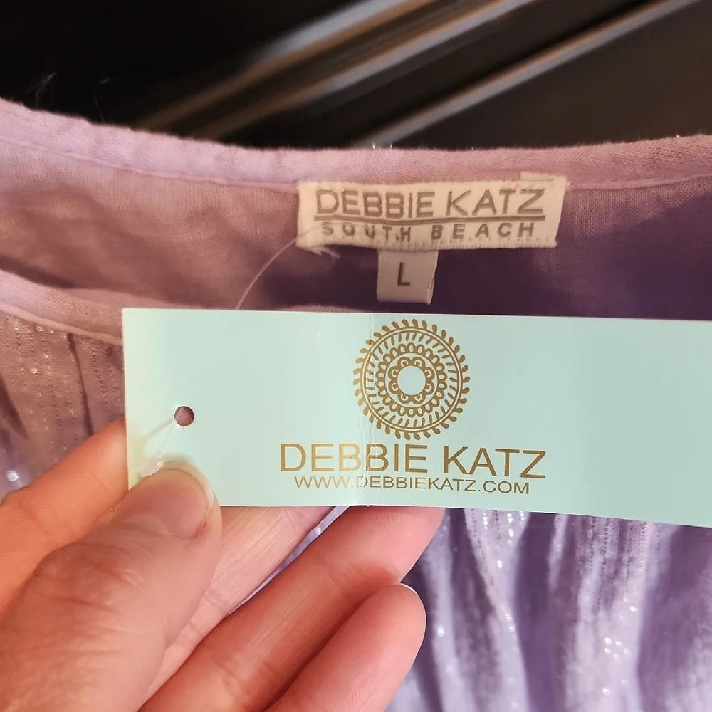 Shimmering Purple and Beige Maxi Dress - Picture 2 of 6